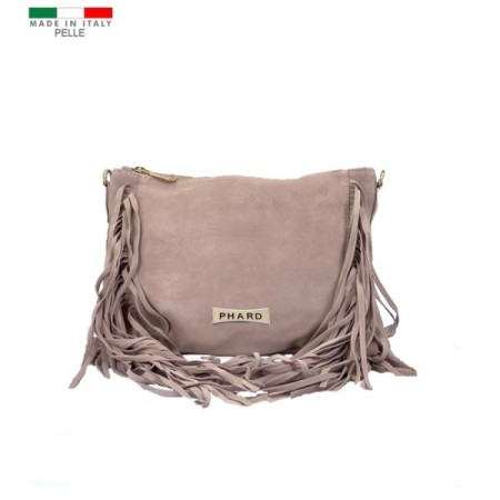 BORSA DONNA IN PELLE CON SFRANGE
